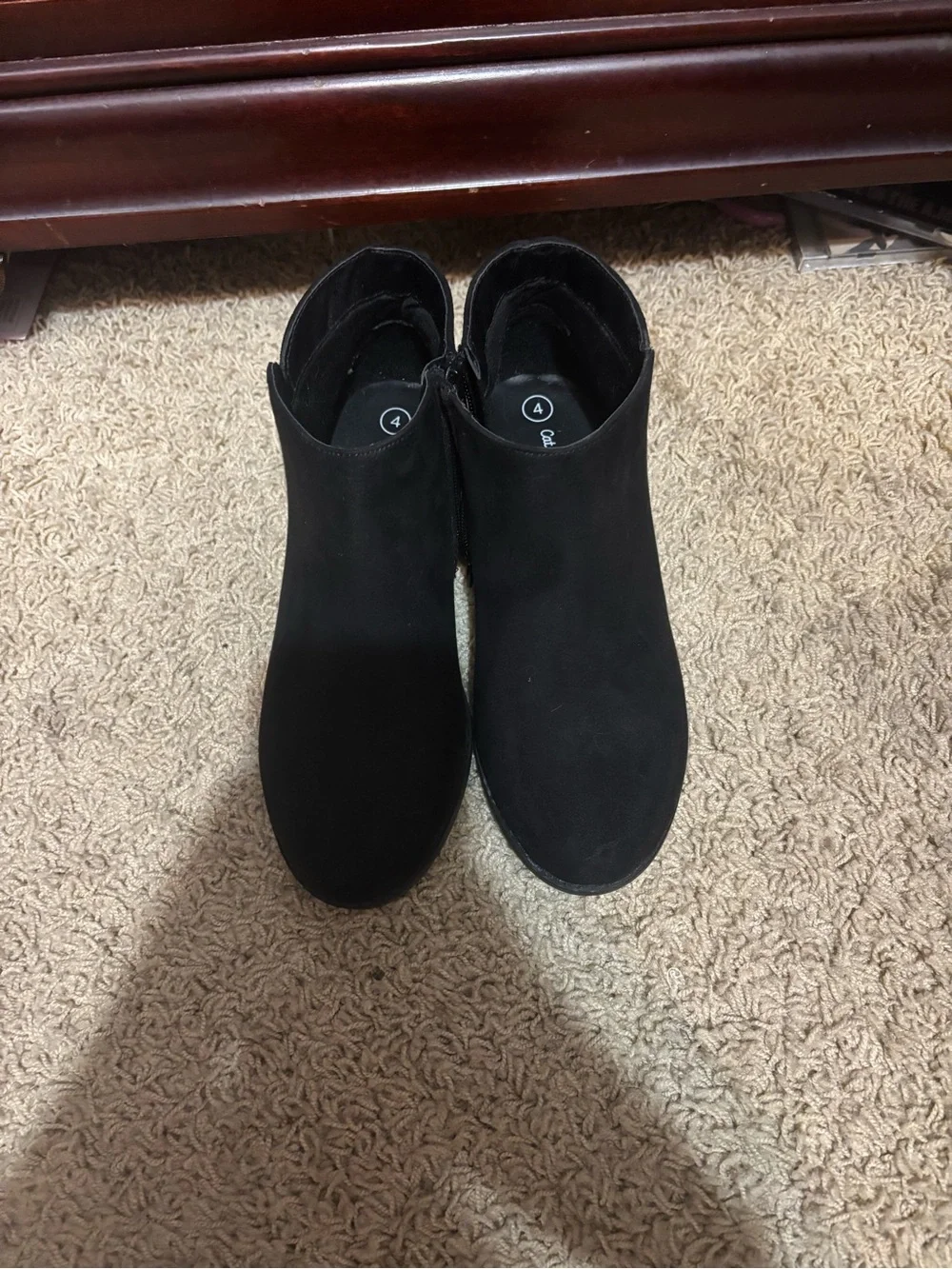 Black Suede Ankle Booties